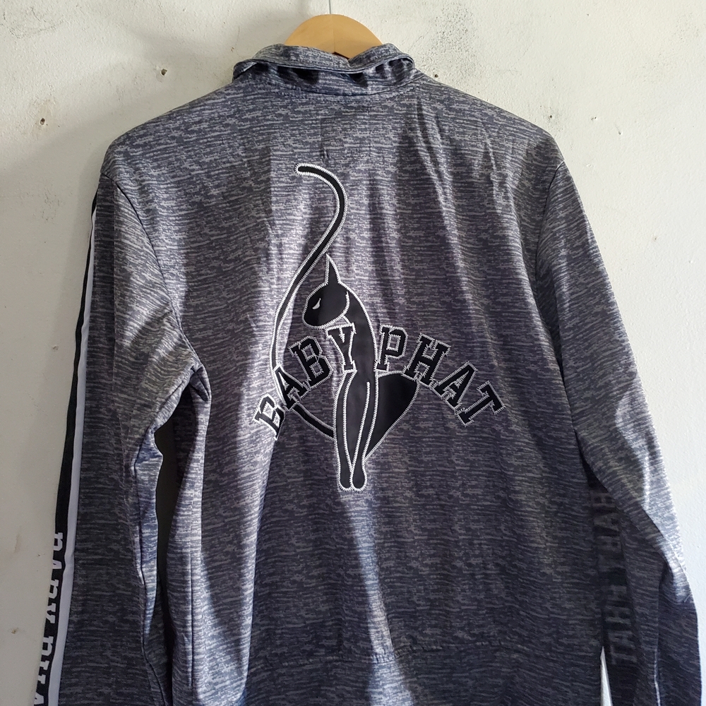 Baby Phat Heathered Gray Track Jacket Size  XL.
